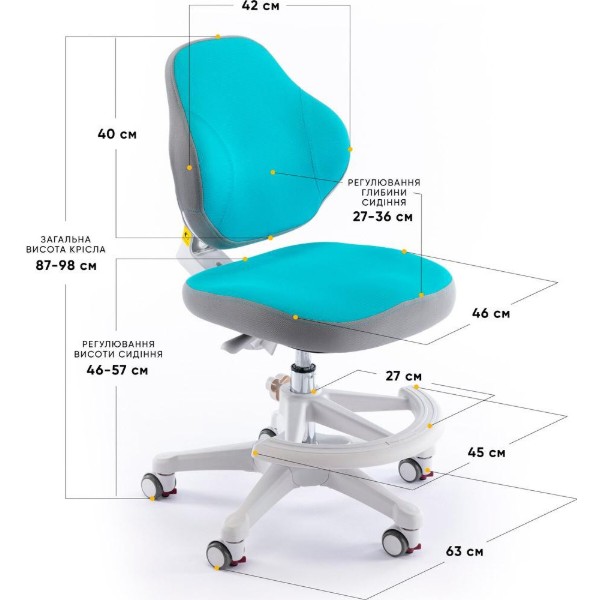 Фото - Кресло детское Evo-kids Mio Classic Blue (Y-405 KBL)